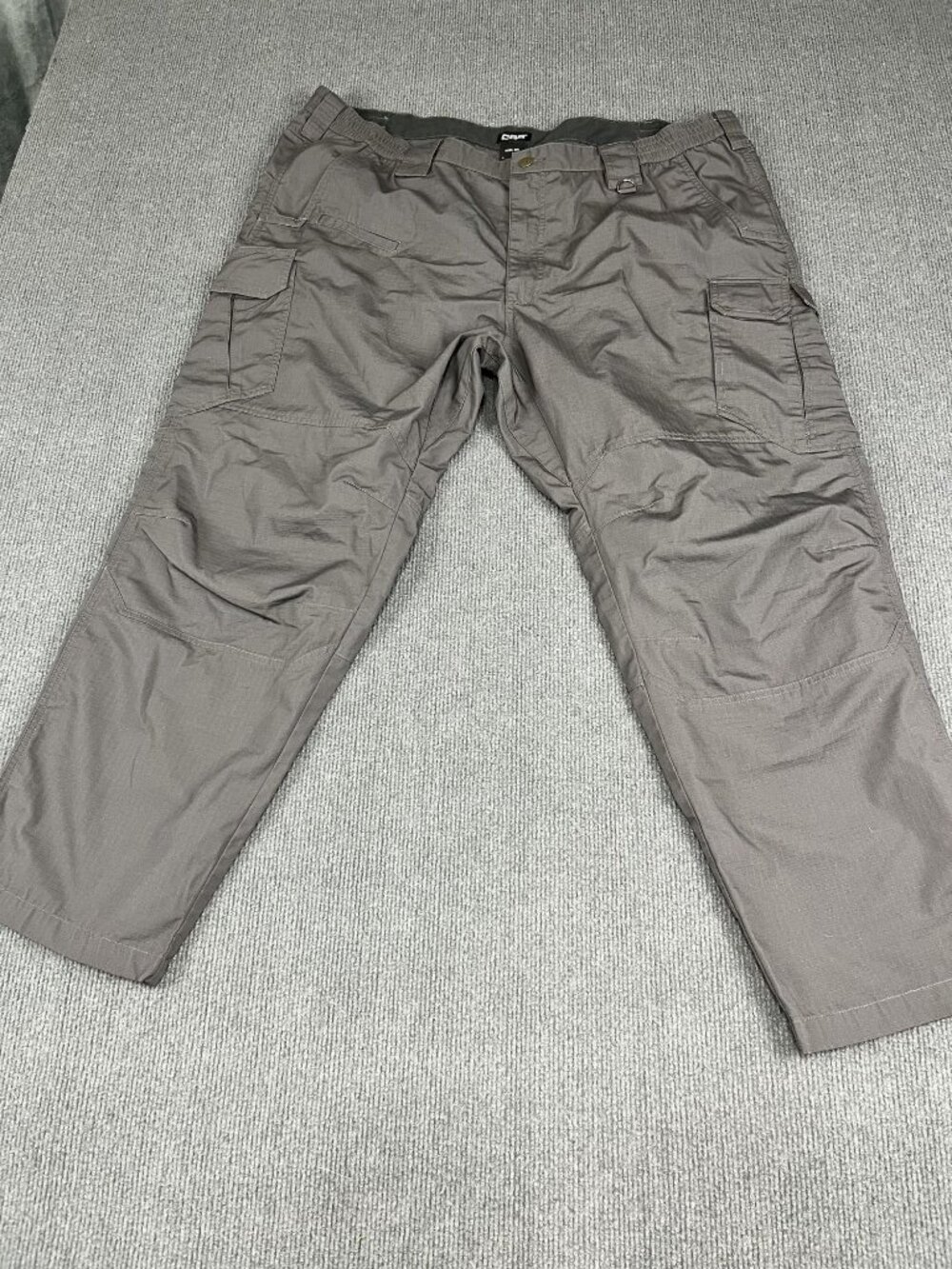 CQR Mens Gray Tactical Cargo Pants Elastic Waist 44x30